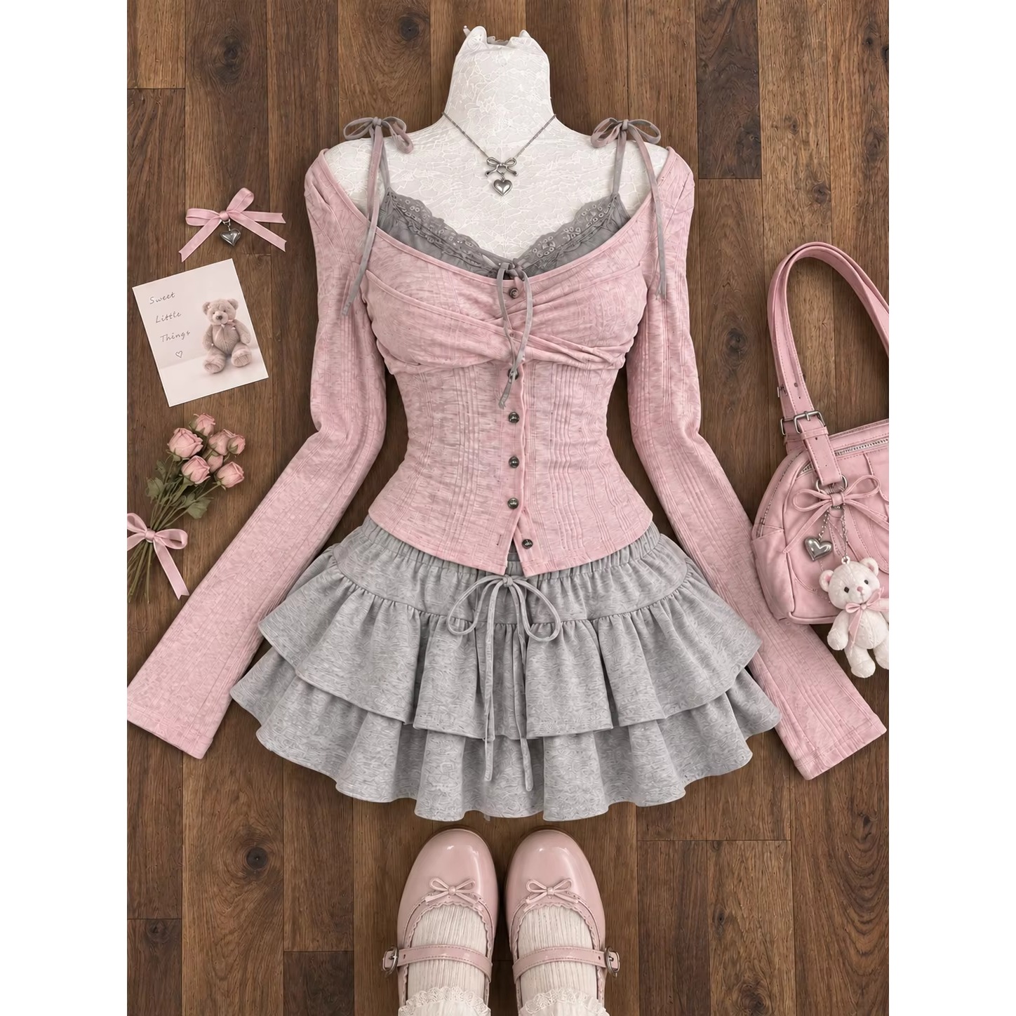 Vintage Fashion Ai - Korean Fashion 2 Piece Skirt Sets