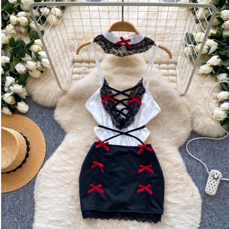 Women 2 Piece Sets Hollow Back - огляд і ціна Vintage Fashion Ai