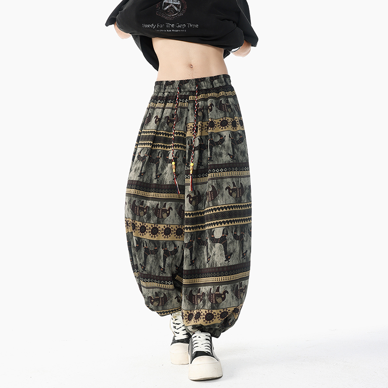 Holiday Style Printed High Wai - огляд і ціна Retro Track Pant