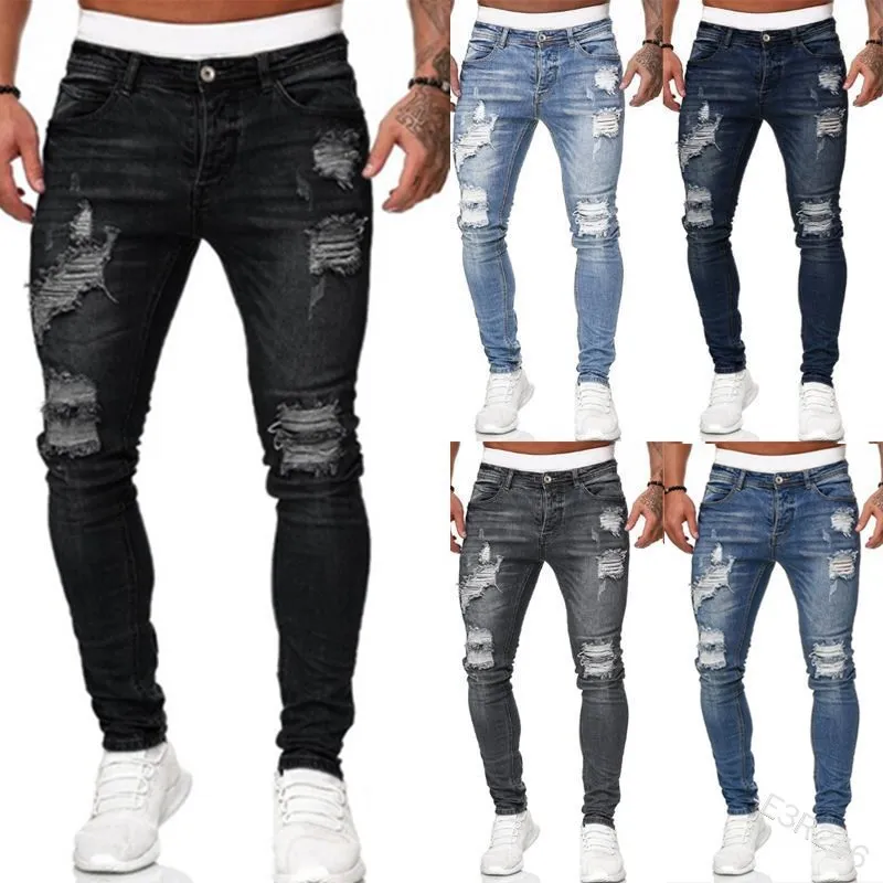 Ripped Men Jeans Denim Pant Mi - огляд і ціна Retro Track Pant