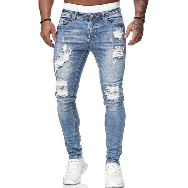 Ripped Men Jeans Denim Pant Mi - огляд і ціна Retro Track Pant