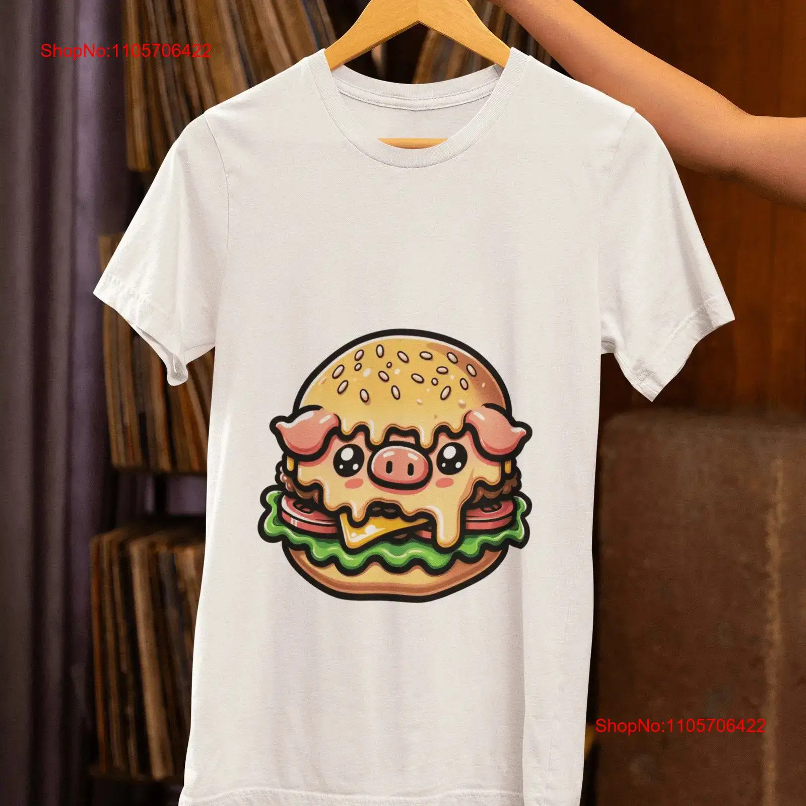 Whimsical Pig Burger T Shirt C - огляд і ціна Quirky Vintage Fashion