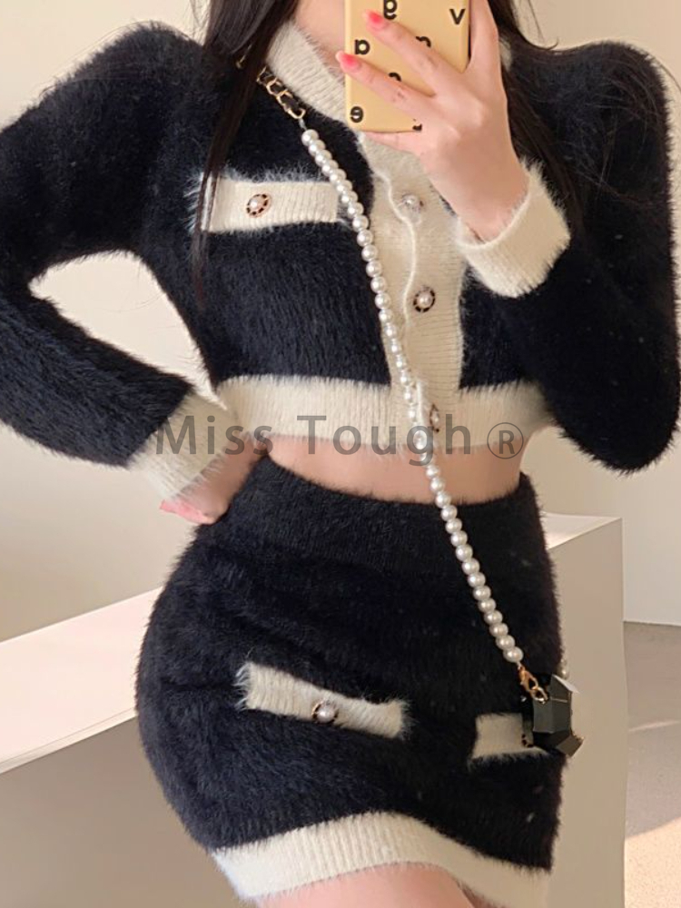 Winter Fluffy Knit 2 Piece Set - огляд і ціна Vintage Fashion Ai