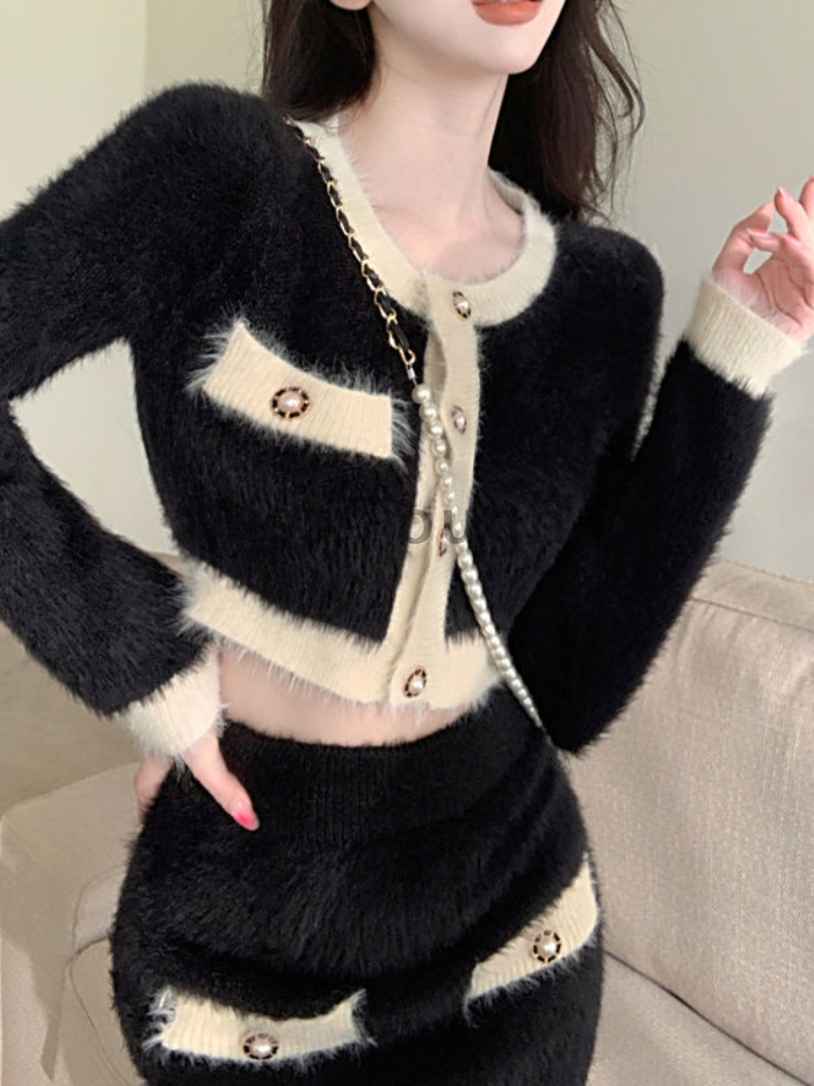 Winter Fluffy Knit 2 Piece Set - огляд і ціна Vintage Fashion Ai