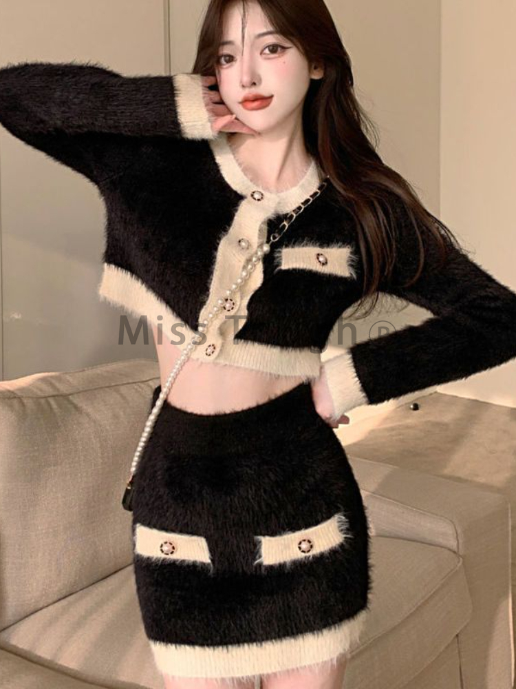 Winter Fluffy Knit 2 Piece Set - огляд і ціна Vintage Fashion Ai