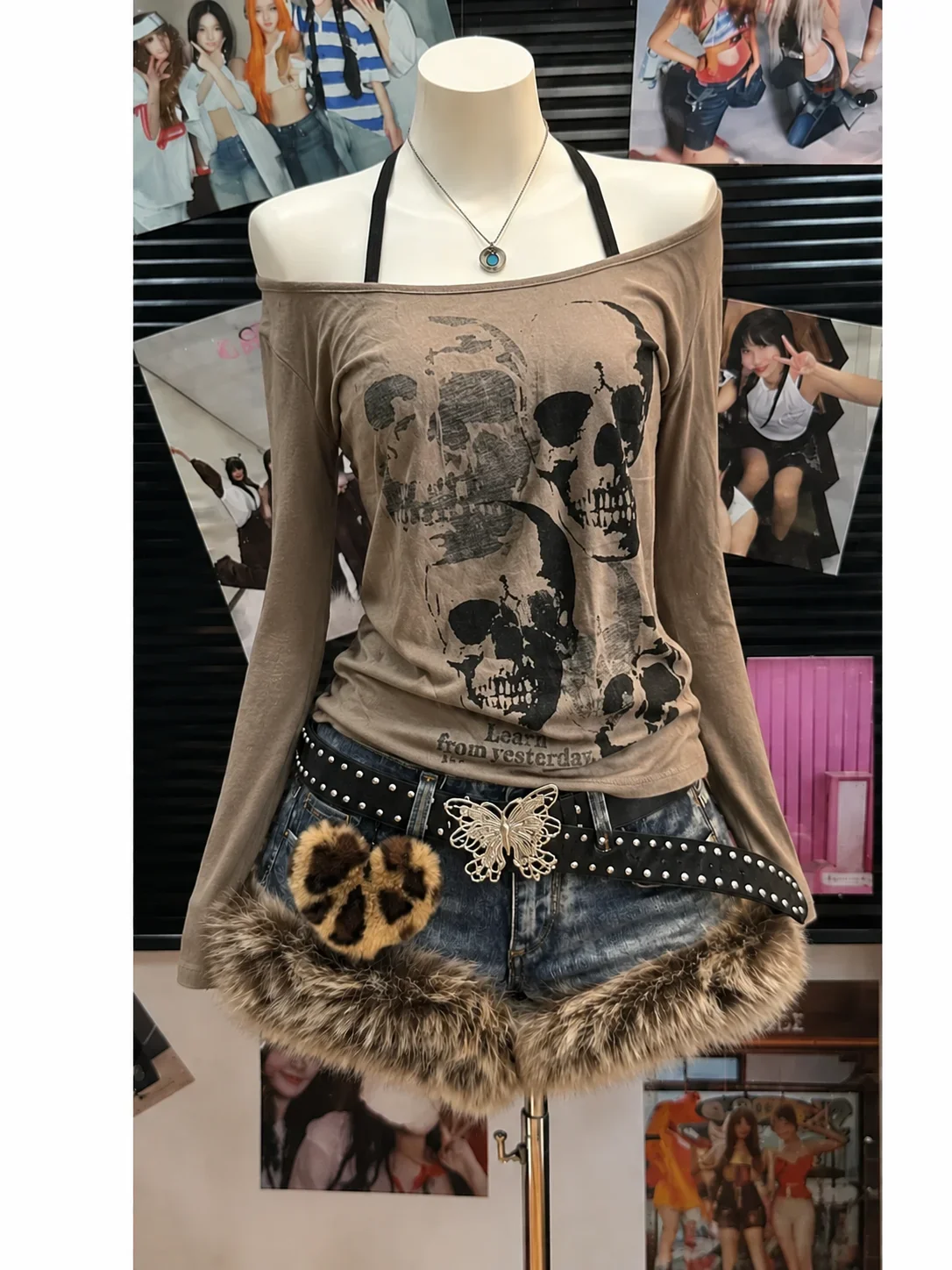 Y2K Women Leopard Print Two Pi - огляд і ціна Vintage Fashion Subculture